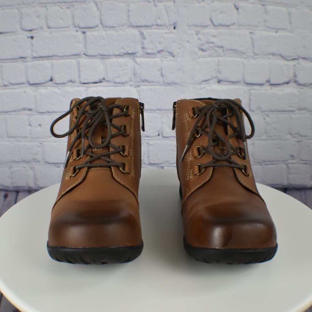 Preowned Propet Women’s Delaney Brown Lace Up Ankle Casual Boots Size 7M